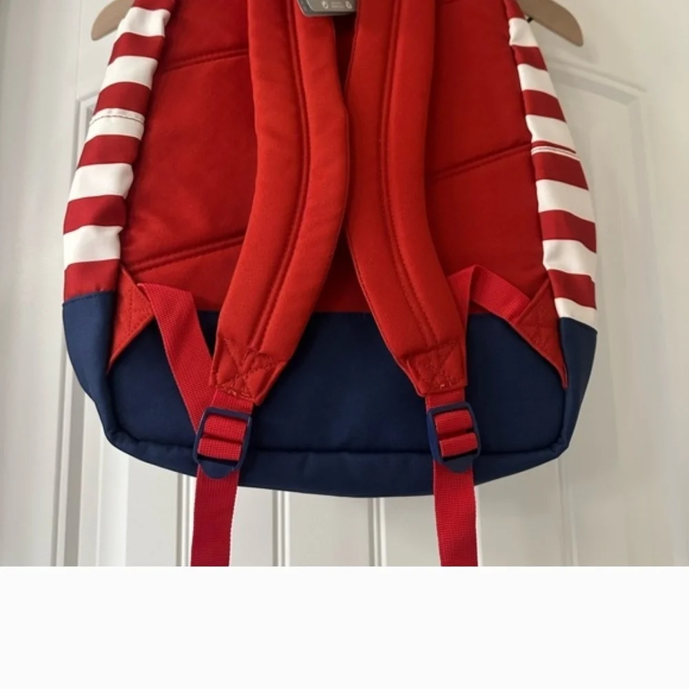 Disney Mickey Mouse Striped Backpack - Navy and Red